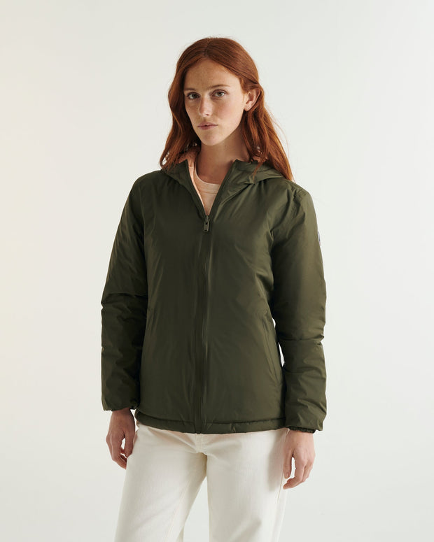 Doudoune réversible à capuche Ultralight Army/Rose poudre Bangkok 2.0