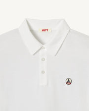 Polo en coton biologique Blanc Lavan