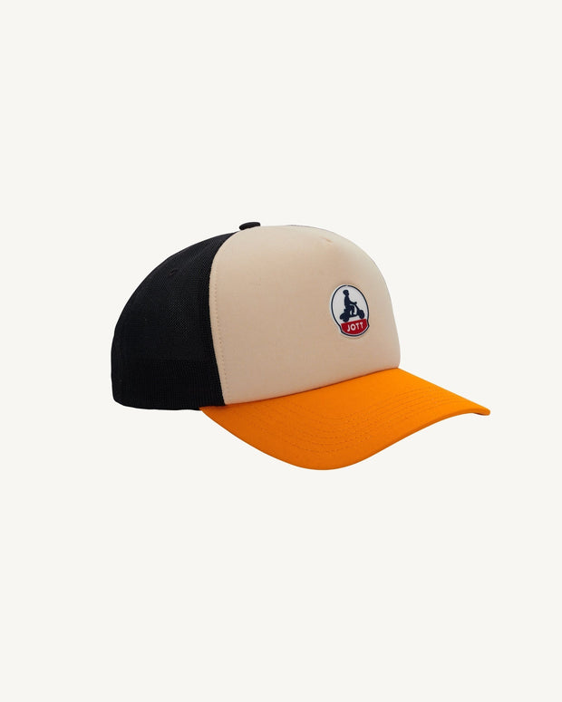 Casquette bicolore à filet Tangerine/Argile/Noir Sail