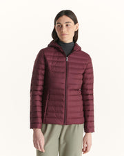 Doudoune légère à capuche Aubergine Cloe