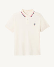 Polo en coton biologique Blanc cassé Lucien