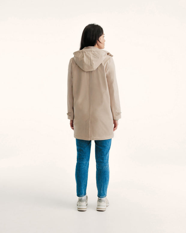 Imperméable à capuche amovible Beige Corinthe