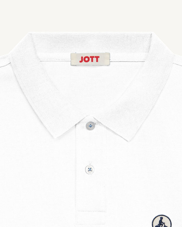 Polo en coton biologique Blanc Marbella