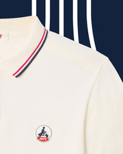 Polo en coton biologique Blanc cassé Lucien