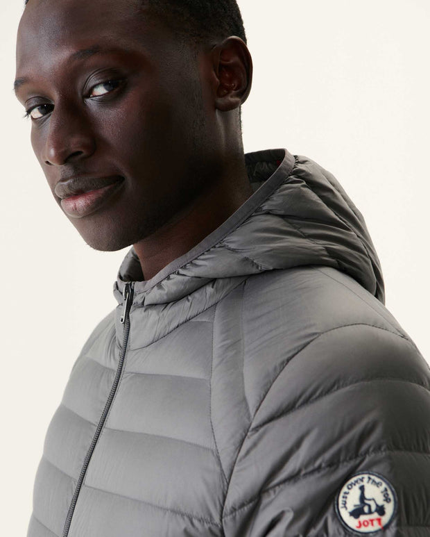 Doudoune légère à capuche Anthracite Nico