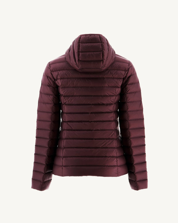Doudoune légère à capuche Aubergine Cloe